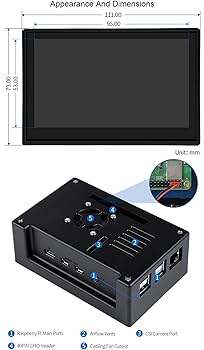値下げ　Raspberry Pi 3 B+＆タッチディスプレイ＆ケース Amazon.co.jp: 4.3インチ DSI LCD Raspberry Pi 4B用ケース 800