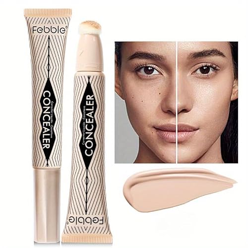 Corretivo e corretor de pele almofadada, corretivo e soro perfeitos para tez sob os olhos, corretivo