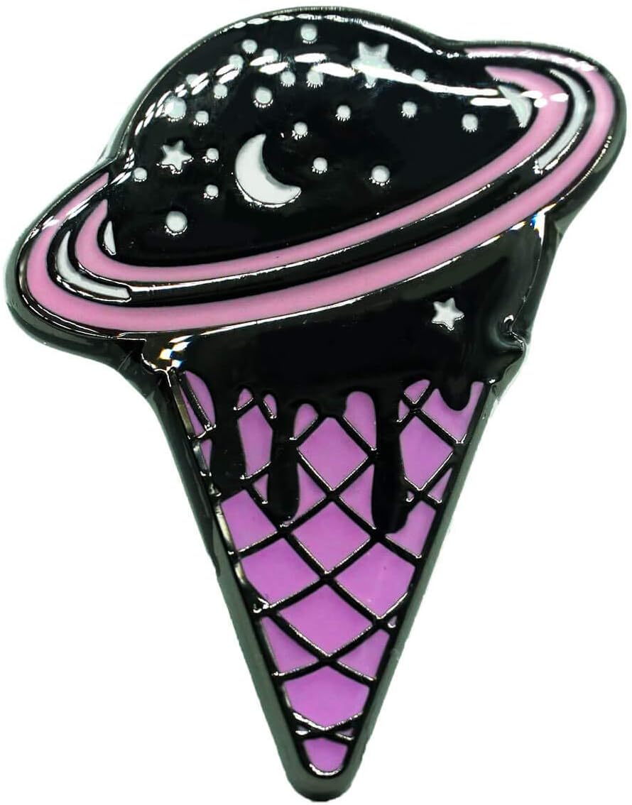 CompocoIce Cream Cone Space Stars Galactic Lapel Enamel Pin
