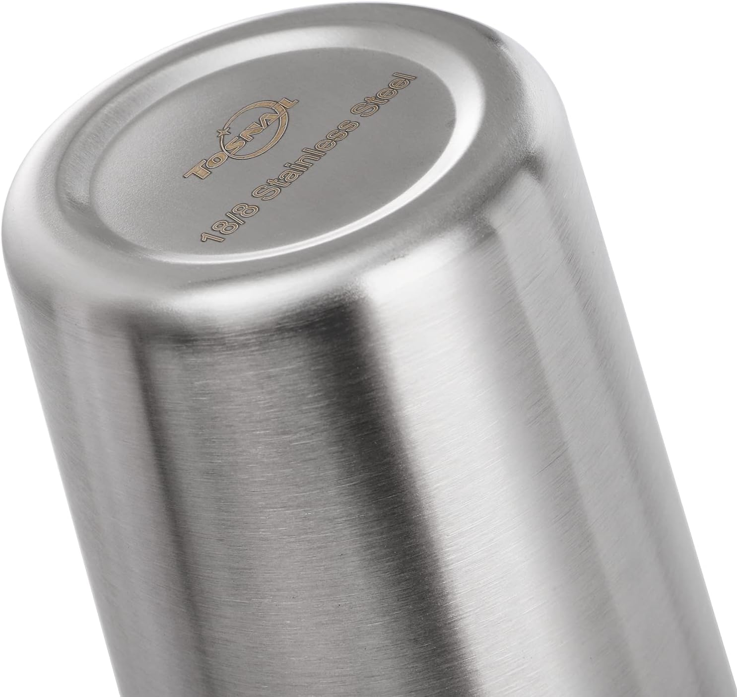 Tosnail 6 Pack 16 oz Stainless Steel Pint Cups Metal Cups Unbreakable Drinking Glasses Water Tumblers for Kids, Adults Indoor and Outdoor Use - Silver - Image 5