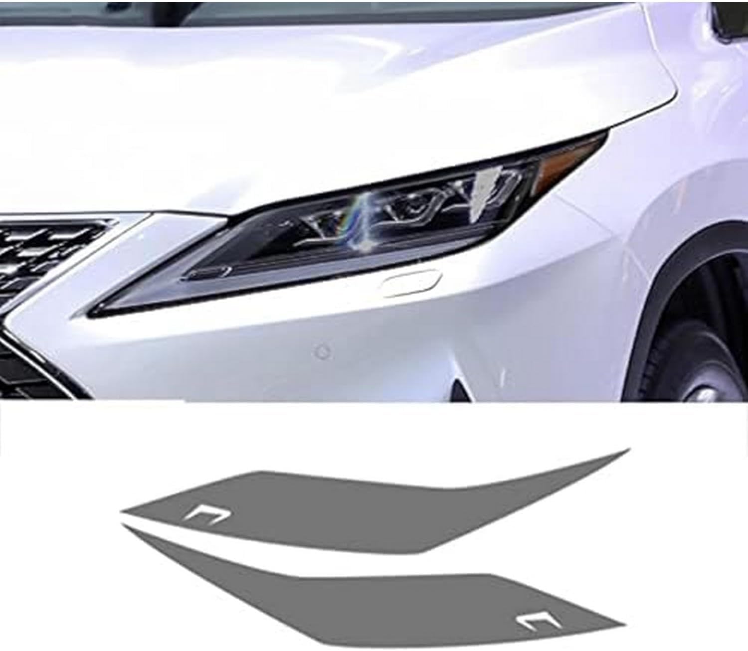 SamLng Car Front Light Film for Lexus AL20 2020-2021 Car Headlight Protective Film Front Light Transparent Blackened TPU Sticker Car Accessories Car Headlight Protective Film