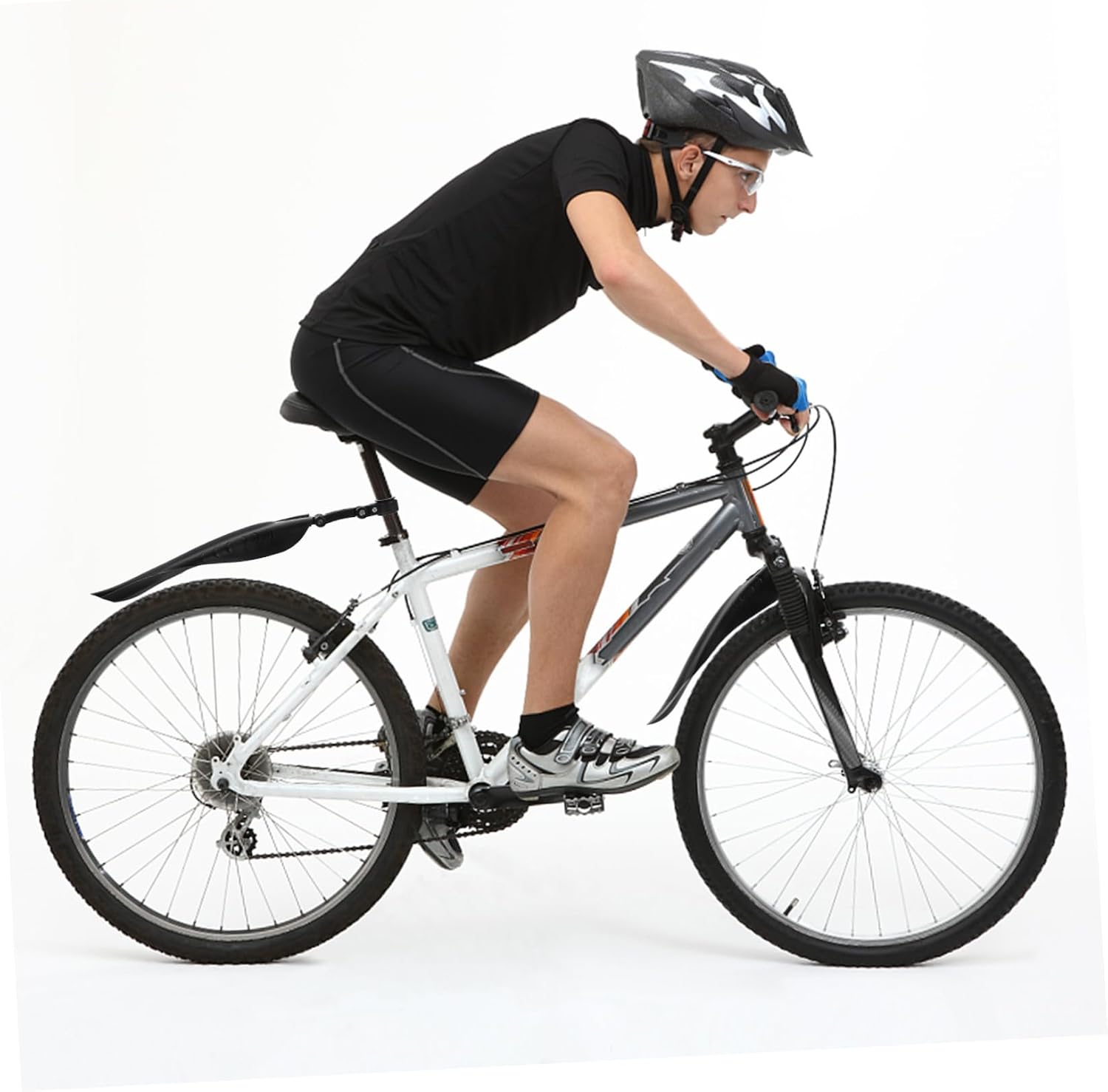 Mountain Bike Mud Guard Black Front and Rear Mudflaps for Easy Installation Durable Bike Parts with Height Compatible with Road and Gravel Bikes