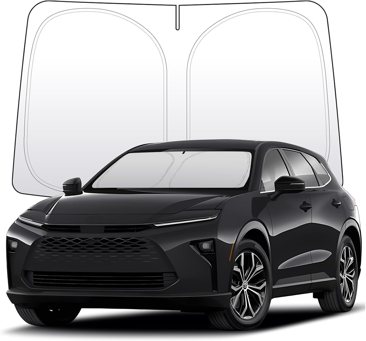 Thickened 2-Layer Front Windshield Sun Shade Compatible for Toyota Crown Signia 2025-present, Foldable Custom Fit Sunshade Blocks 99% Heat, Keeps Car Interior Cool (for Crown Signia 2025-present)