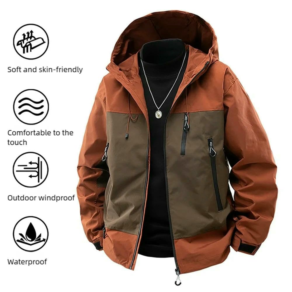 GLDFW Unisex Wiatroszczelna kurtka trekkingowa do wspinaczki górskiej wodoodporne kurtki outdoorowe sporty trencz wiatroodporny