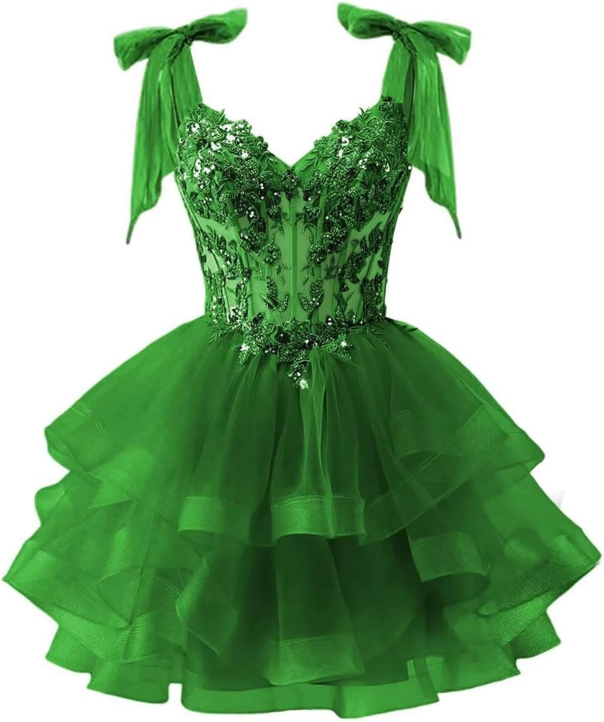 Tiered Tulle Homecoming Dresses Sparkly Off Shoulder Bow Quinceanera DAMA Dress Sweet 16 Cocktail Party Dresses