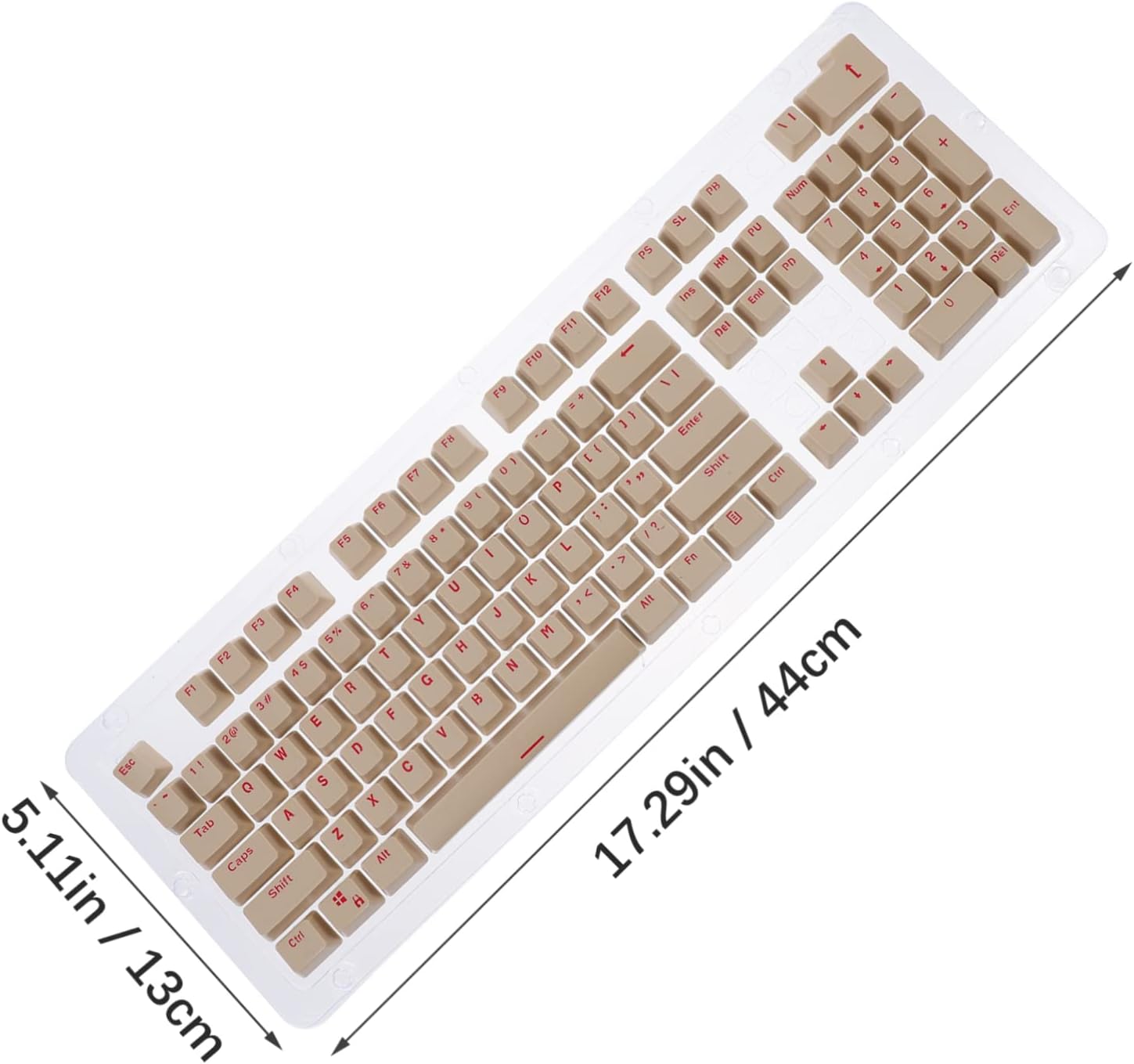 104-key ABS Mechanical Keyboard Keycap Set, Beige Dual Color Xmas image 2