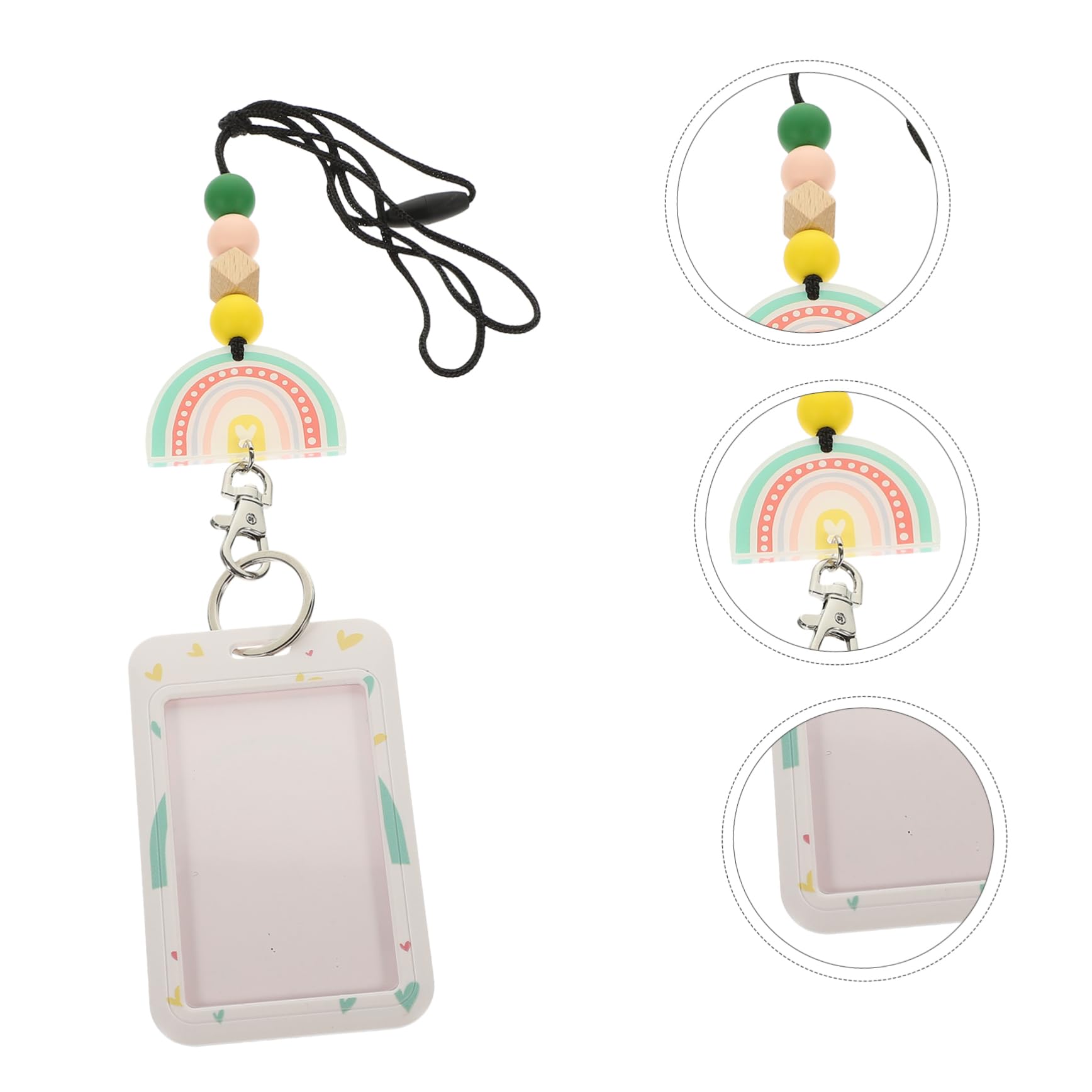 jojofuny 4 Set Badge con Laccetto Id in Silicone e Zinco Custodia Protettiva Scorrevole per Personale Studenti e Medici Leggero e Compatto