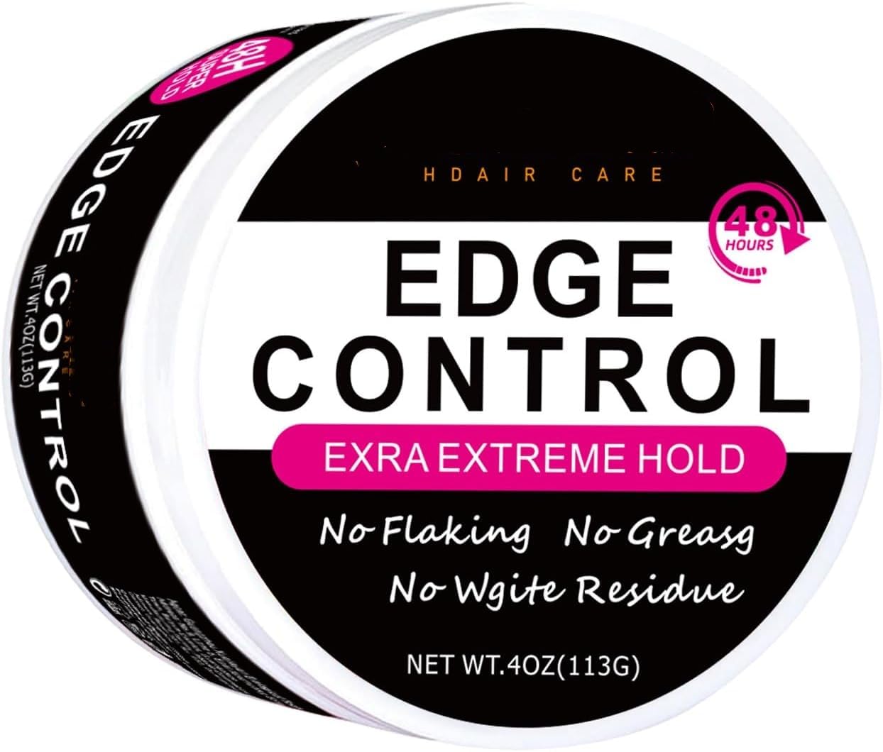 Edge Control Wax for Black Women, Strong Hold, Non-Greasy Gel with No White Residue for Afro Hair – Rosemary Hair Oil for Growth & Shine – 4 Ounces
