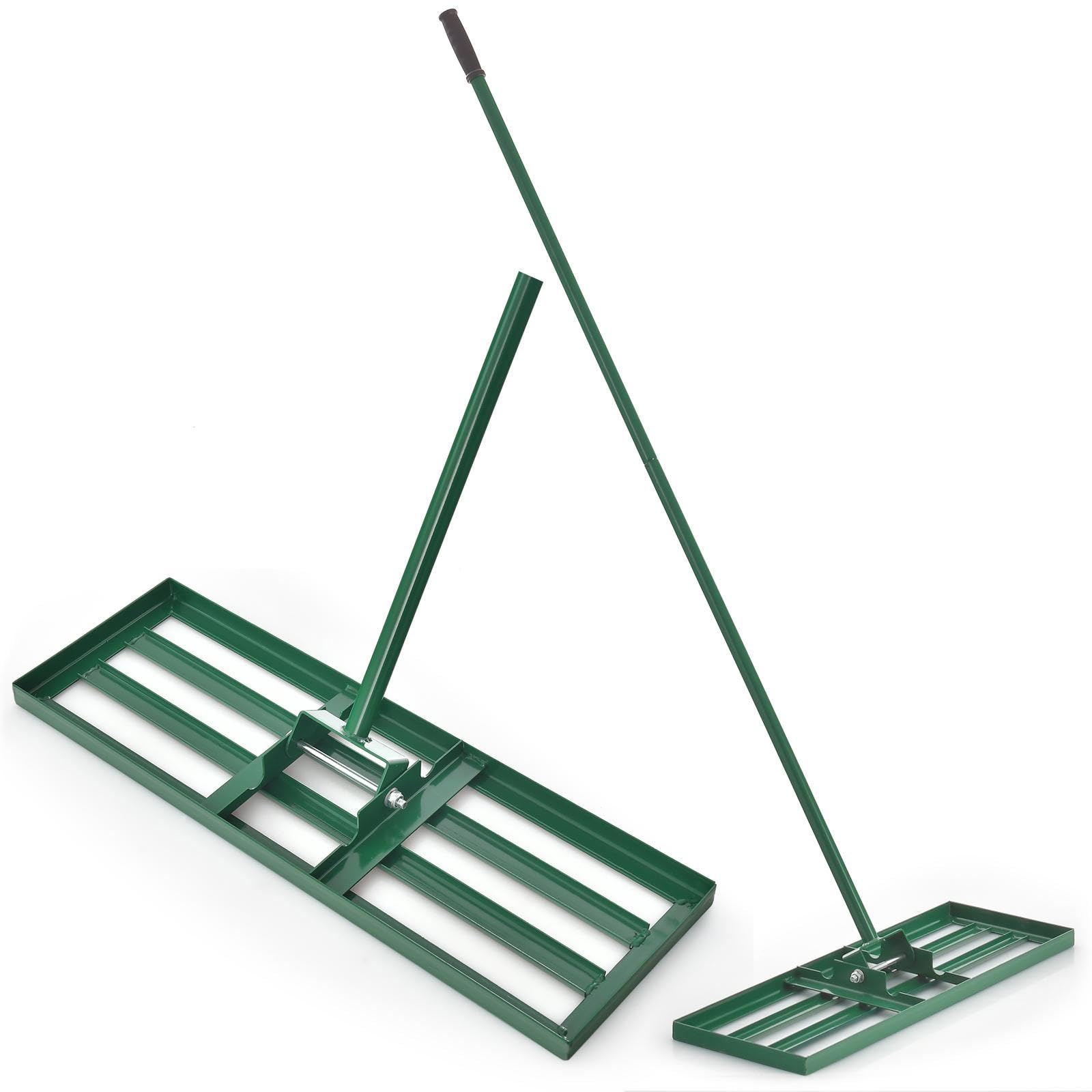 SOARS Rastrillo de Nivelación de Césped, Rastrillo Nivelador de Césped con Mango ergonómico de 170 cm, Rastrillo Jardí de Metal, idóneo para el Cuidado del Césped (75 x 25 cm)