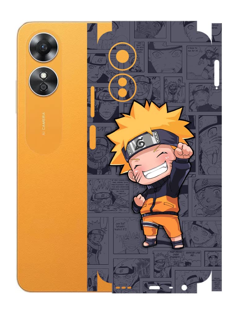 AtOdds - Oppo A17 Mobile Back Skin Rear Screen Guard Protector Film Wrap (Coverage - Back+Camera+Sides) (Naruto) (B0BZQ3YNBR) Amazon Price History, Amazon Price Tracker