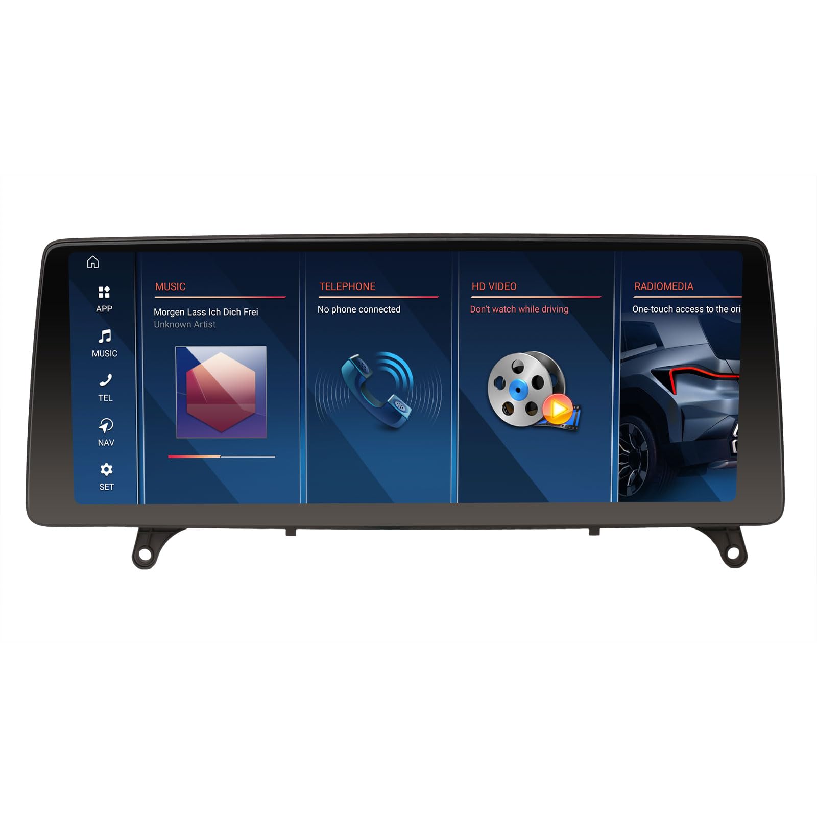 Erisin 12,3 Pulgadas 8-Núcleo 8GB RAM+128GB ROM Android 14 Radio Coche Bluetooth para BMW X5 E70 BMW X6 E71 Sistema CIC GPS Navegador CarPlay Android Auto WiFi 4G DSP Dab+ IPS Pantalla Canbus