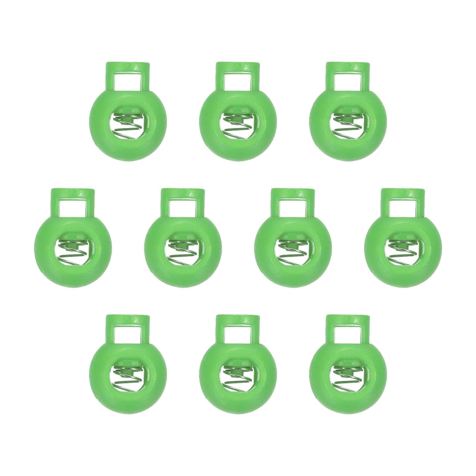 Unifizz 22×17mm Cord Locks, 10 Pack Ball Spring Toggle Toggle Stoppers for Drawstrings, Bags, Shoelaces, Jackets and Sewing Repair, Green