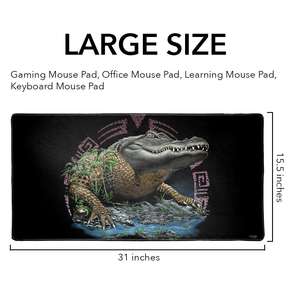 Sottopentola/Mousepad Con Alligatore Blu – Stampato Negli USA – Termoresistente Fino A 400°C, Base In Gomma Antiscivolo – 19,5x23,5 Cm - 4