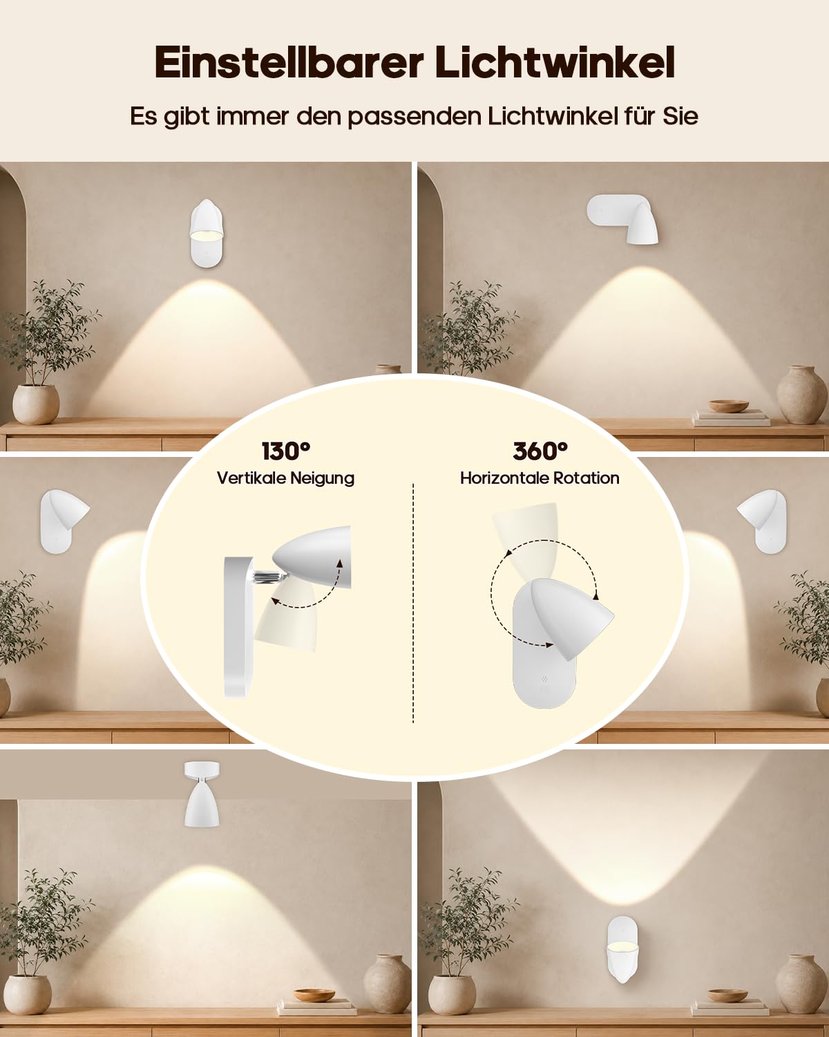 GOODEA RGBW Bilderleuchte Kabellos Innen Wandbeleuchtung mit Timer & Memory | 130°&360° Verstellbar 4000mAh Akku LED Spot, Dimmbar &13 RGB-Farben Bildbeleuchtung mit Fernbedienung für Bilder, Wand Deko