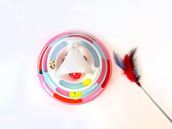 Miapet Tower of Tracks 4 Tiers Hairy Round Cat Toy 24 x 13 Cm (Mix)