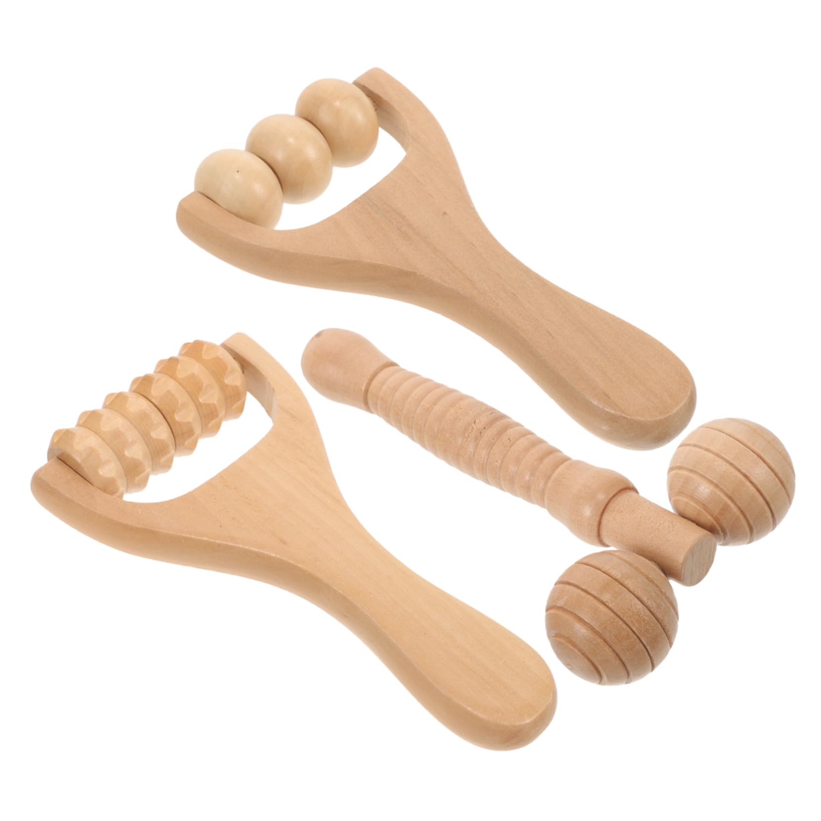 PACKOVE 4 Set Massaggiatore Per Punti Di Agopuntura Massaggiatore Per Muscoli Del Collo Per Spalle Rulli Massaggianti Accessorio Per La Casa 3 pezzi * 4