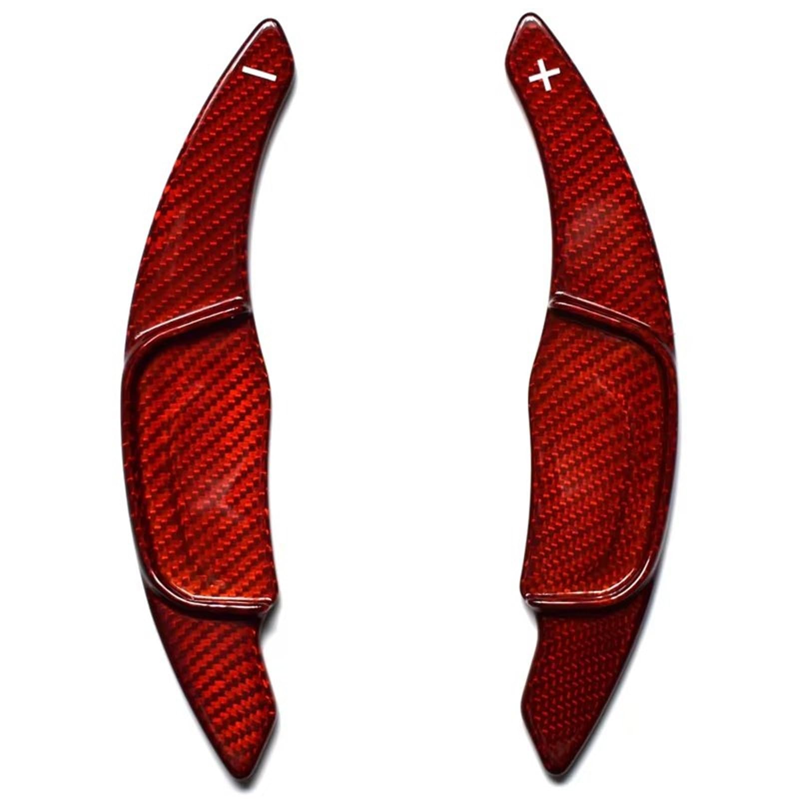 BWWIEZRS Compatible with VW for Polo for GTI 6C 2015 for Lamando for GTS for Sagitar GLI Carbon Fiber Steering Wheel Shift Paddle Extension Shift Paddles(Glass Fiber red)