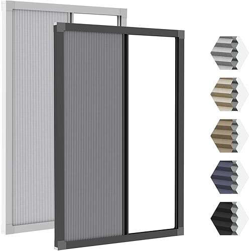 MAGZO Customizable Blackout Blinds with Aluminum Frame No Drill, Waterproof Thermal Insulated Window Shades for Home, Guard Total Blackout Blinds Left/Right Opening