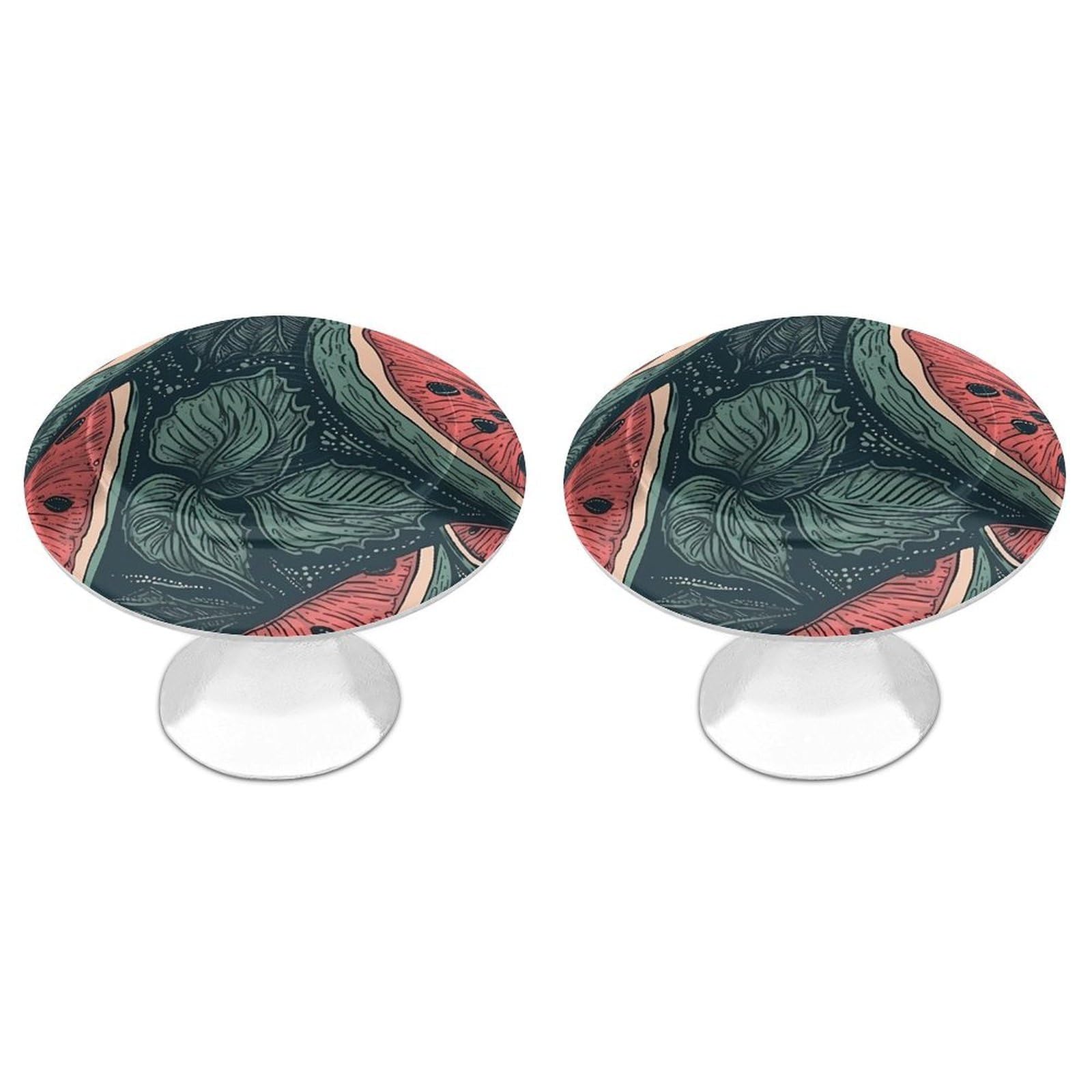 Ntvowpzo Color-2 Cabinet Handles Round Drawer Pulls Hand Drawn Watermelon Pattern Dresser Knobs For Cabinets And Drawers Handle For Bathroom Cupboard Drawers Cabinet Pulls For Kitchen Door