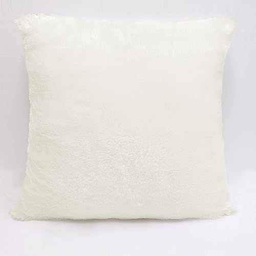 Miniatura 4 de Juego de 4 fundas de almohada cuadradas decorativas de piel sintética de 20 x 20 pulgadas, funda de cojín de lujo suave y mullida para sofá, cama,