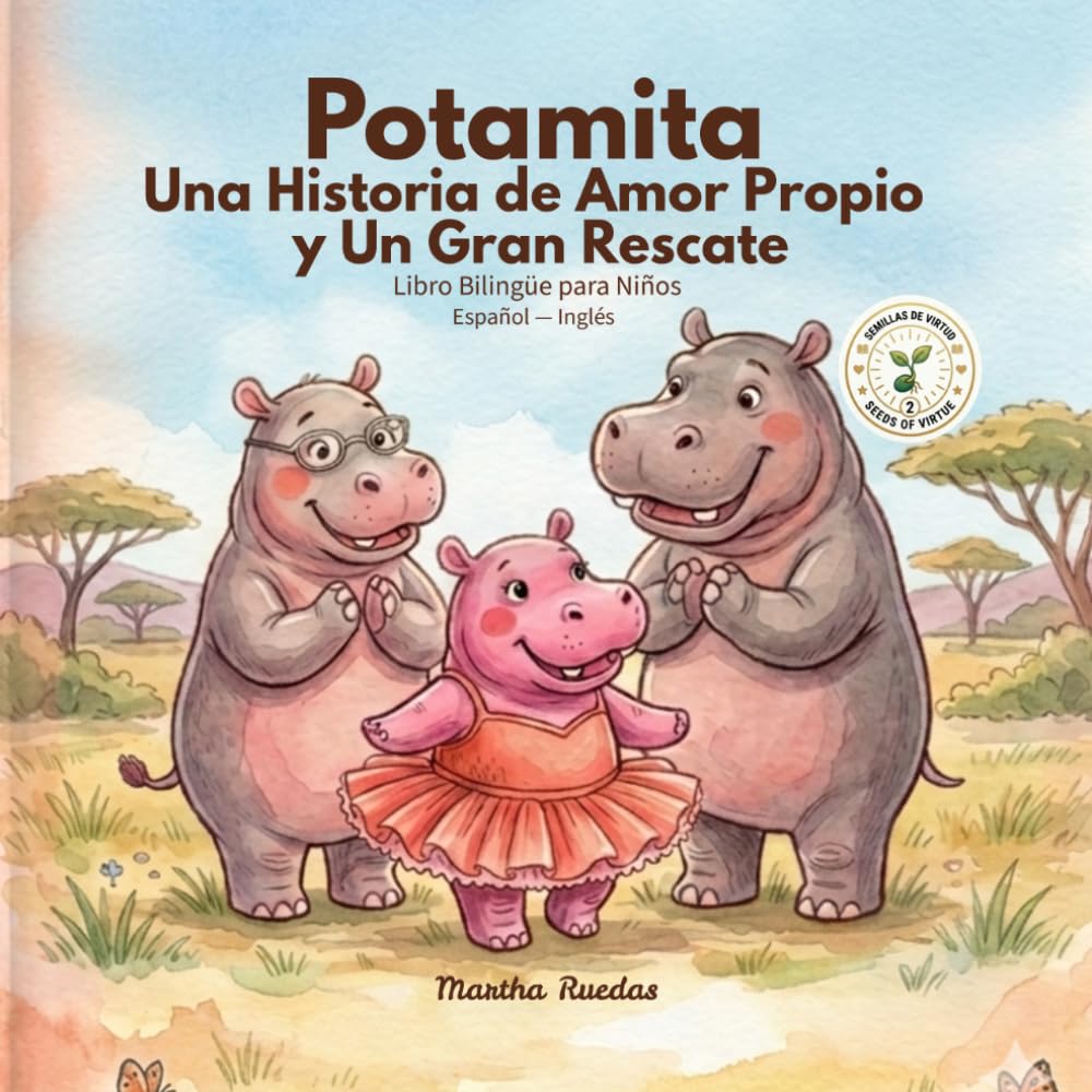 Potamita: Una Historia de Amor Propio y Un Gran Rescate: Libro bilingüe para niños sobre la autoestima, la familia y la selva (Español e Inglés) (Semillas de Virtud: Cuentos Bilingües con Valores)