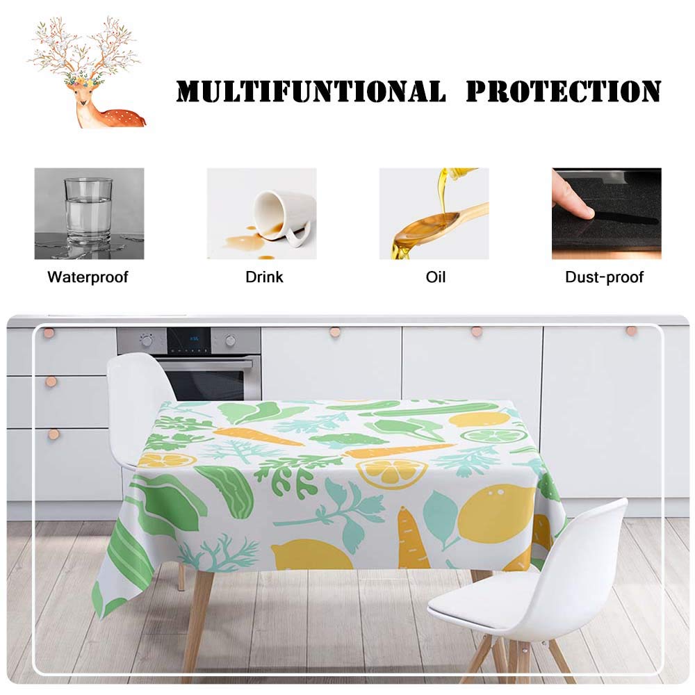 Chickw1 Tischdecke Wasserdicht – Polyester, Schwarzer Horror-Schädel Print, 60x60 Cm, Für Garten & Party