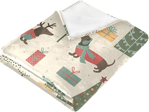 Miniatura 2 de KLL Christmas Pattern Trees Throw Blanket 50"x60" Cozy All Season Use Blanket for Living Room, Camping, Bed