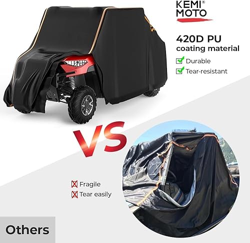 Miniatura 2 de Kemimoto - Funda impermeable para 4 asientos de 2 filas 420D con tiras reflectantes compatible con Polaris Ranger Crew 570 800 900 1000 XP General 4