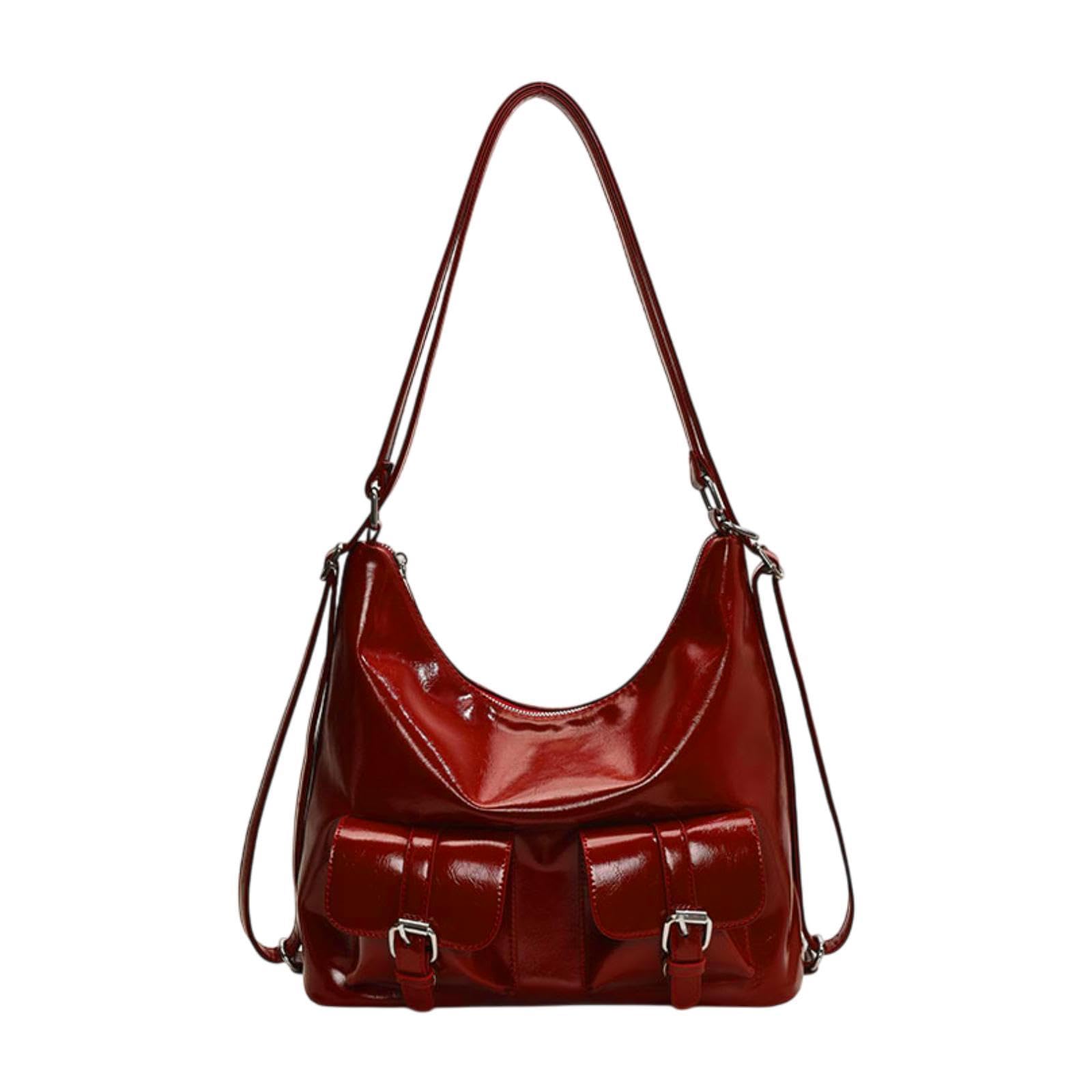 nivaa Womens Shoulder Bag Underarm Bag Casual Backpack for Shopping Dating Outdoor Red-picture-45