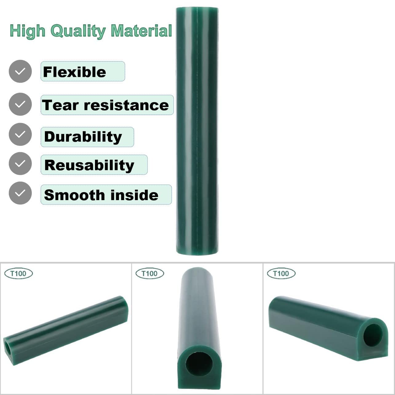 Tubo per colata di cera anello, stampo per anello gioielli, cera verde dura, lavorare con tubo grande a lato piatto, interno liscio, per creare e progettare