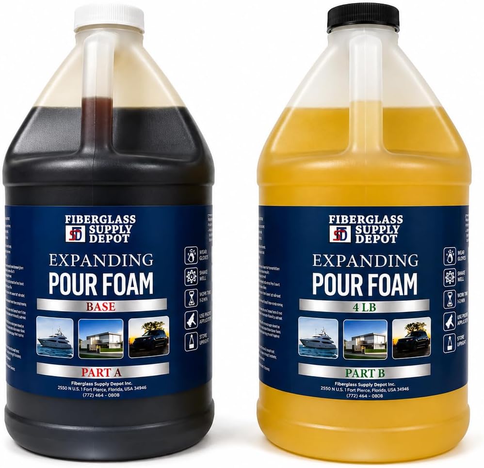 Fiberglass Supply Depot 4 Lb. Density Expanding Pour Foam, 2 Part Polyurethan...