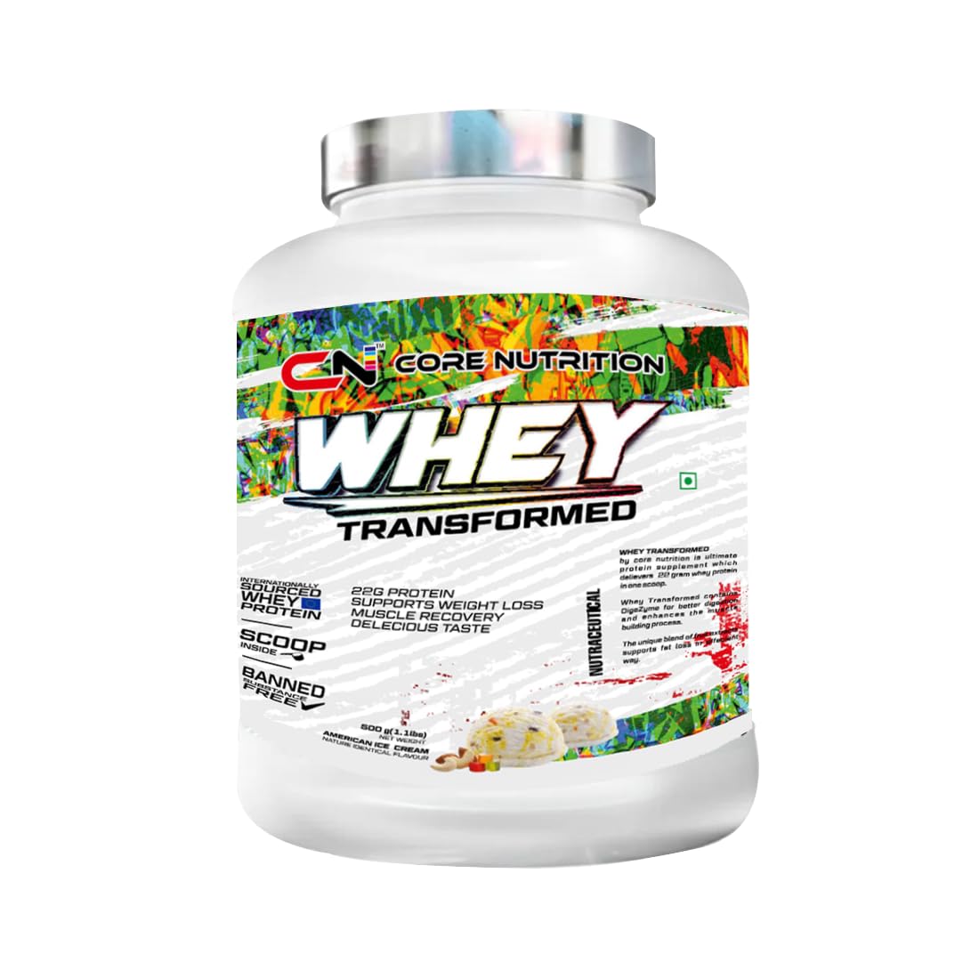 Whey Transformed Protein Powder – 2kg (4.4 lbs) | Whey Protein for Muscle Growth & Recovery | American Ice Cream Flavour | High Protein Supplement for Fitness & Gym