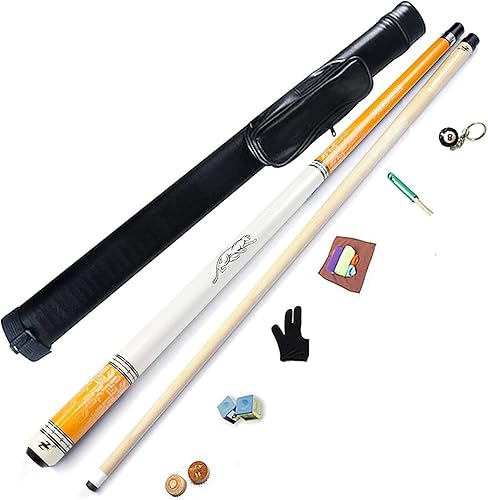 Miniatura 9 de Tacos de piscina de 57 pulgadas y 19 onzas para adultos, mango pulido lacado, 12 división de arce para bar y casa de bar profesional