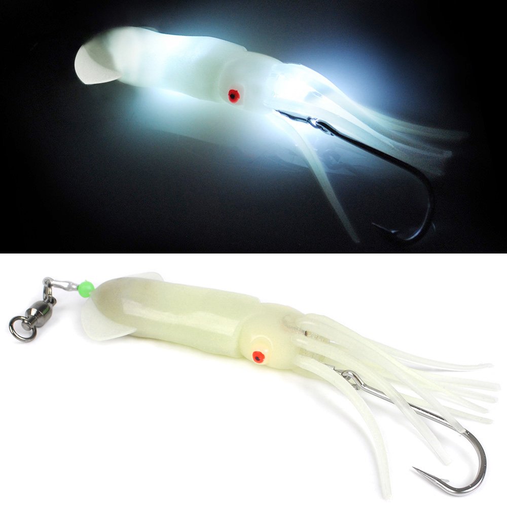 Dr.Fish Saltwater LED Fishing Squid Lure Trolling Baits Offshore Teaser