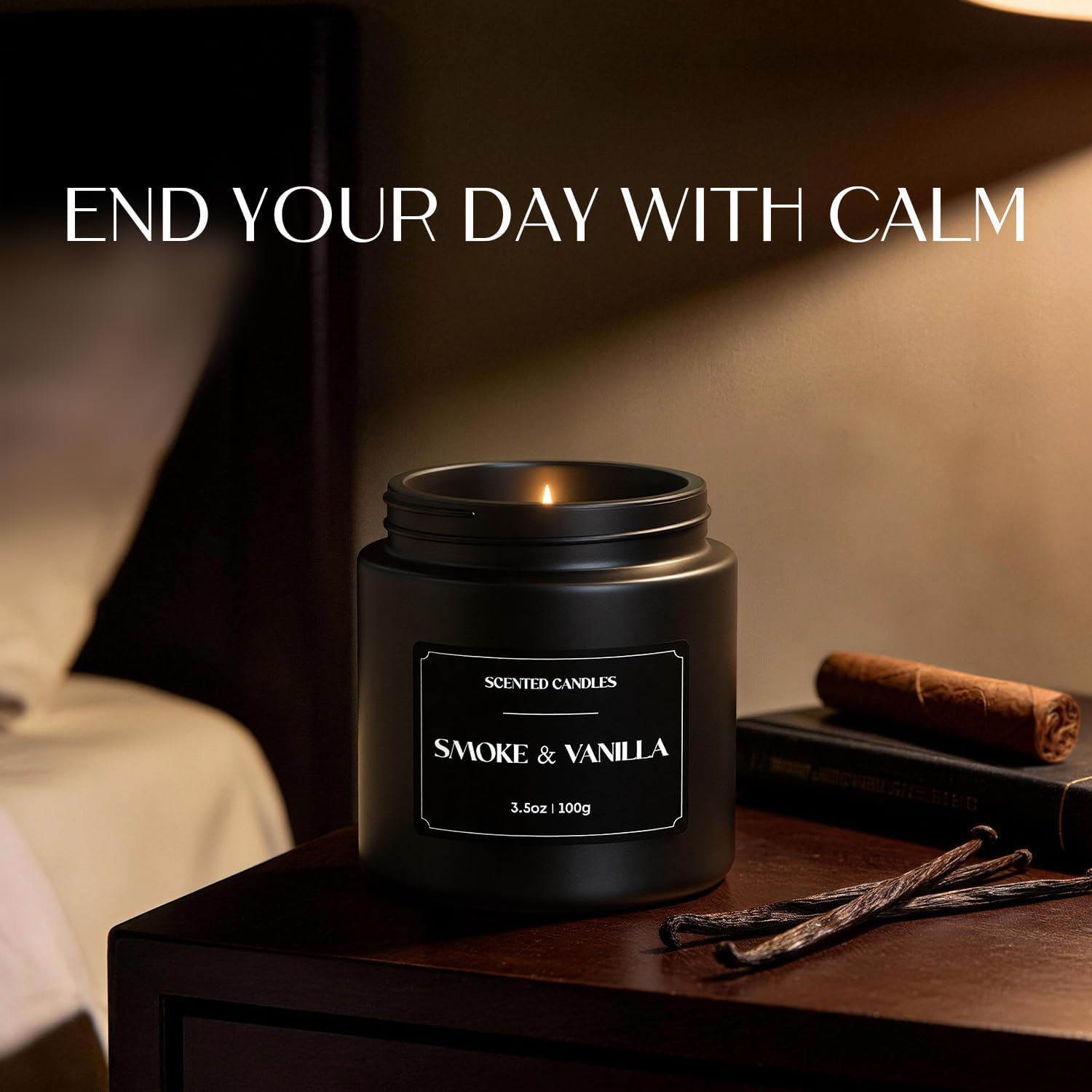 NORVENCE Candles Gifts for Men, Scented Candle Gift Set, Premium Soy Candles for Men, Relaxing Candle Gifts for Birthday & Christmas (Black, 200G) image 4