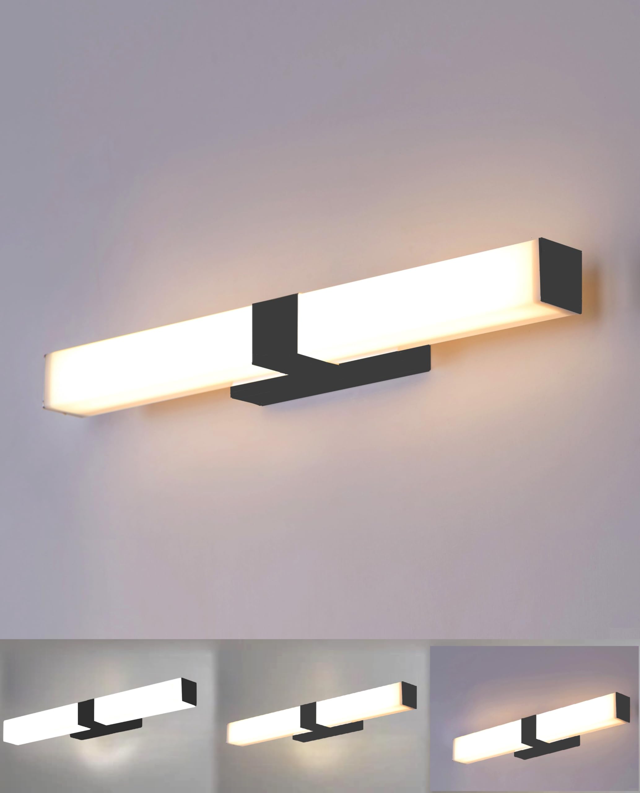 Groeien 15W | 3 Color Rectangular LED Mirror Picture Wall Light(Warm+Natural+Coolwhite) (13 inch)-image-18