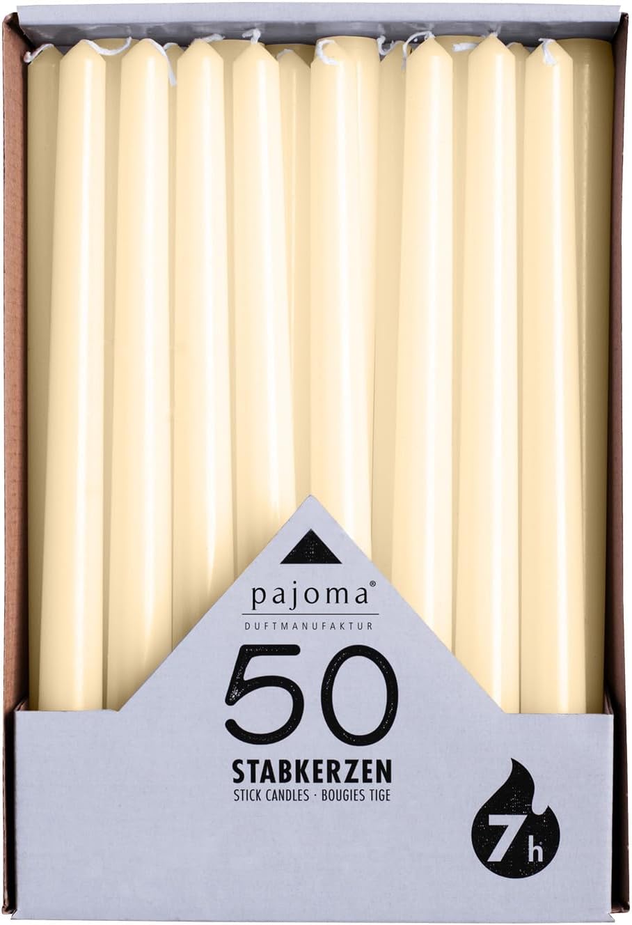 Bougies Coniques Cereria Di Giorgio - Parfaites Pour Bougeoirs, Sans Fumée, Cire Vert Gris - 2,2x25cm