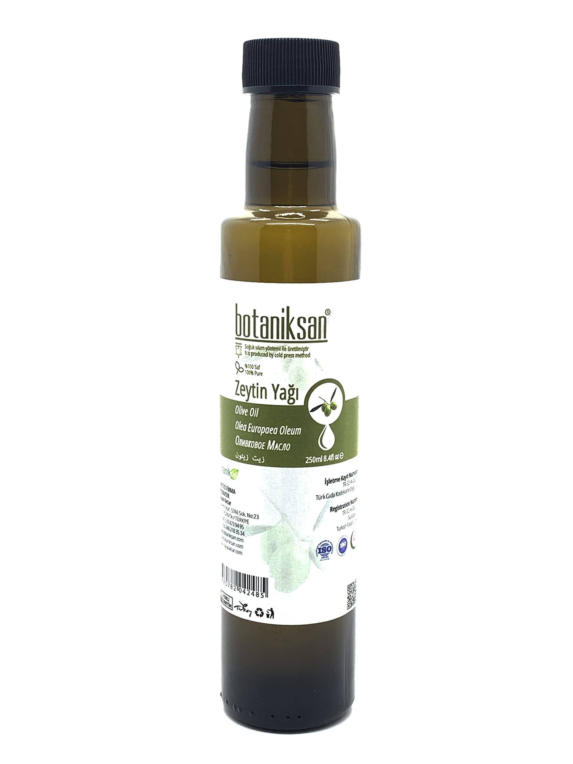 Botaniksan Zeytin Yağı 250ML Soğuk Sıkım, Saf, Doğal, Katkısız