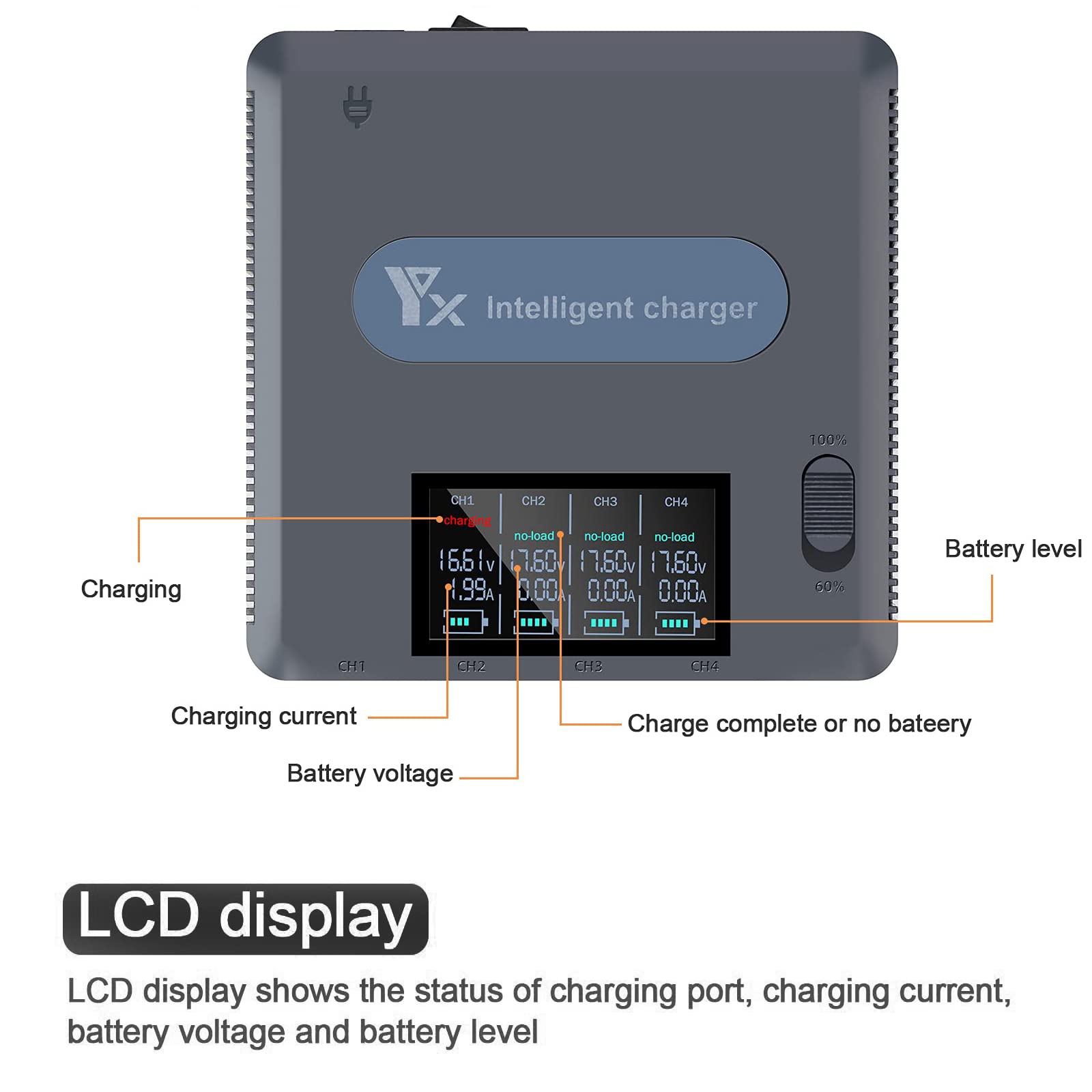 Chargeur Intelligent Hub Station de Charge Écran LCD 6 en 1 Double Mode pour DJI Mavic 3 Drone