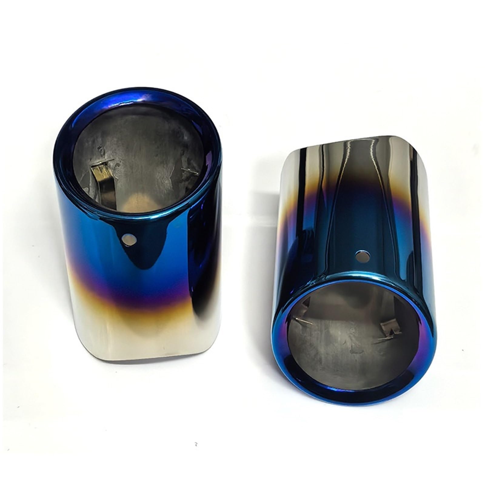 eindpijpen 2 szt. końcówki wydechu do BMW serii 5 520i 523i 525i 528i 530i 535d F07/F10/F11/F18 E39 E60 E61 tłumik rury 76mm uitlaatdemper(Blue 2PC)