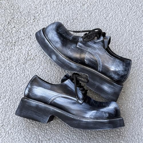 Men's Distressed - Look Dress Shoes, Edgy Casual Footwear - Ideal for Street Fashion, Night Outings & Daily Commute3