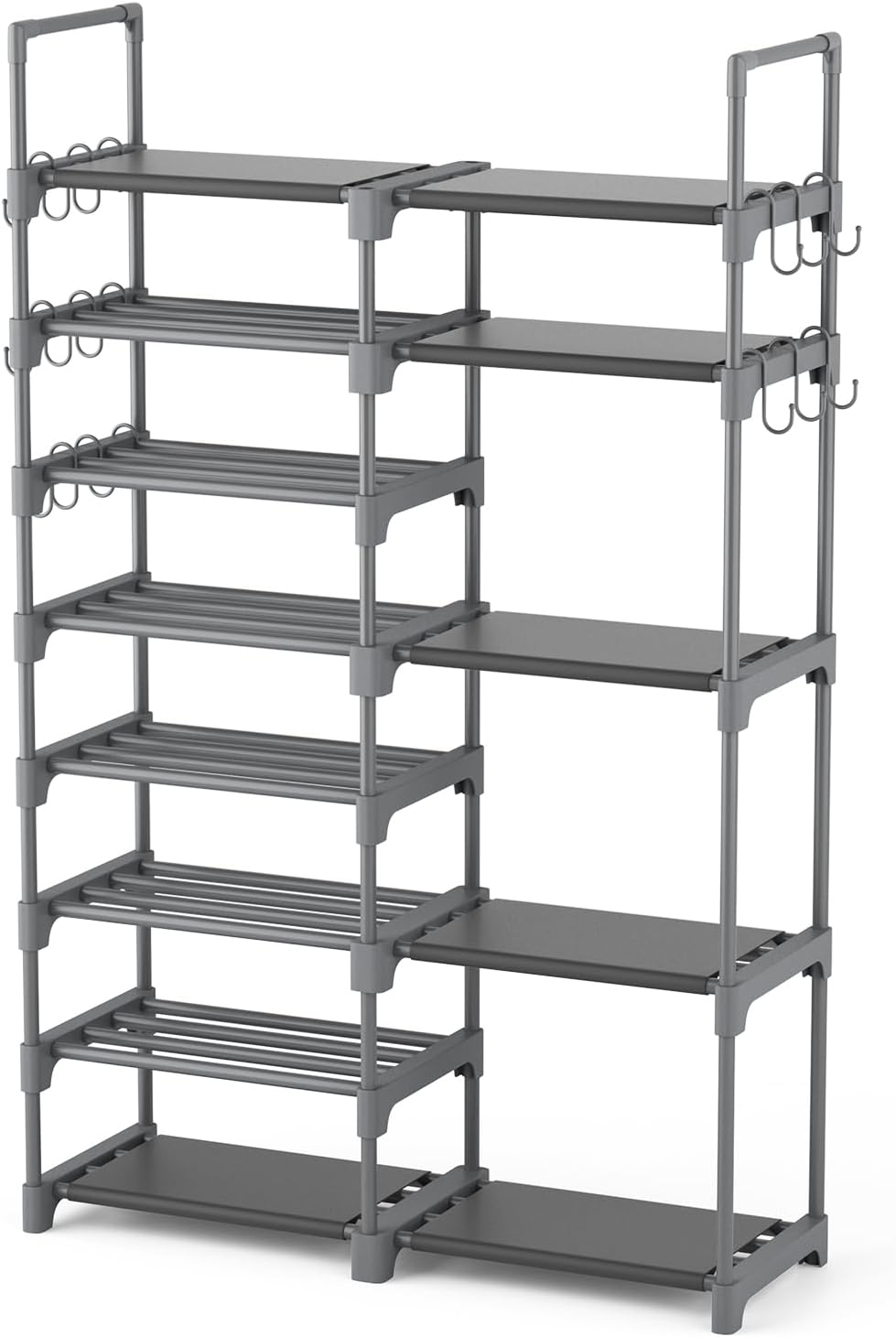 ROJASOP Shoe Rack, Shoe Storage Organizer for Closet Entryway Garage Bedroom, 8 Tier Tall Metal Shoe Shelf for 26-32 Pairs Boots & Shoes, Adjustable Shoe Stand for Small Space ROJASOP Shoe Rack, Shoe Storage Organizer for Closet Entryway Garage Bedroom, 8 Tier Tall Metal Shoe Shelf for 26-32 Pairs Boots & Shoes, Adjustable Shoe Stand for Small Space