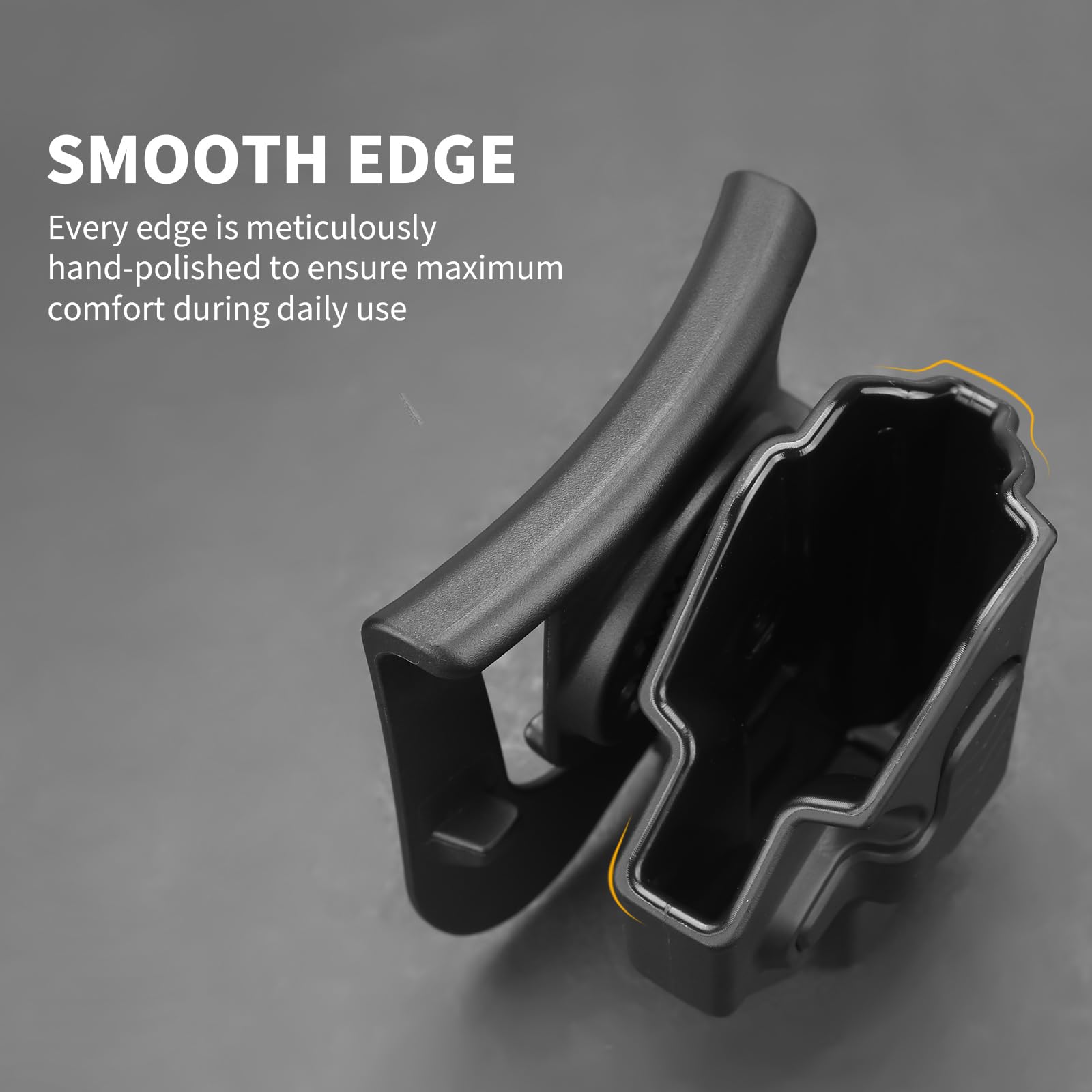 M&P Shield 9mm Holster, OWB Holster for Smith & Wesson M&P 9mm/.40 Shield (M2.0)/9mm Shield Plus, M&P 40 Shield 3.1" Barrel Paddle Holster, 360 Degrees Adjustable, Index Finger Release, Right Hand