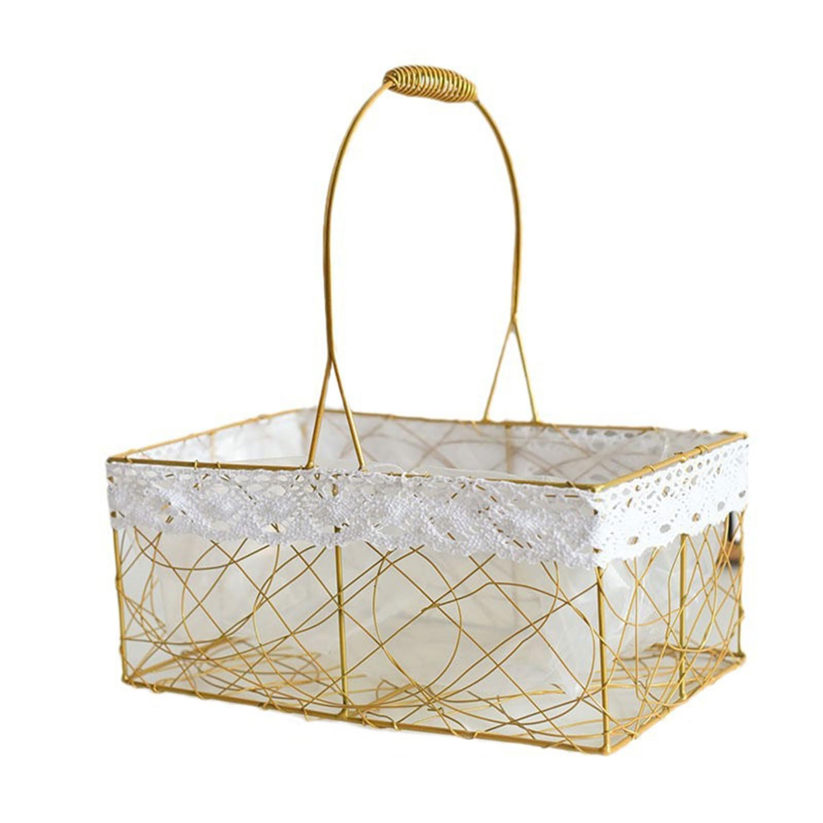 Tsophreniq Spacious and Functional Woven Storage Basket Stable Woven Storage Container Handheld Organization Bag for Home and Car Sturdy Handwoven Organizers