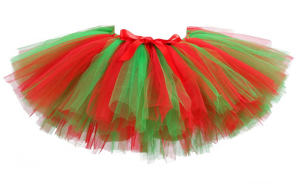 Tutu DreamsAdult Christmas Tutu for Women Elf Costume Red Green Tutu Skirts Adult Xmas Christmas Decorations Gifts