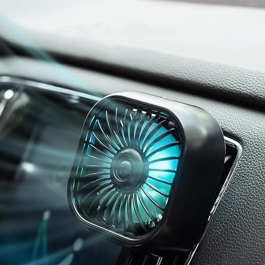 STHIRA 5V 2A USB Car Fan for Air Vent 3-Speed Adjustable Cooling Mini Fan for Car Quiet Operation