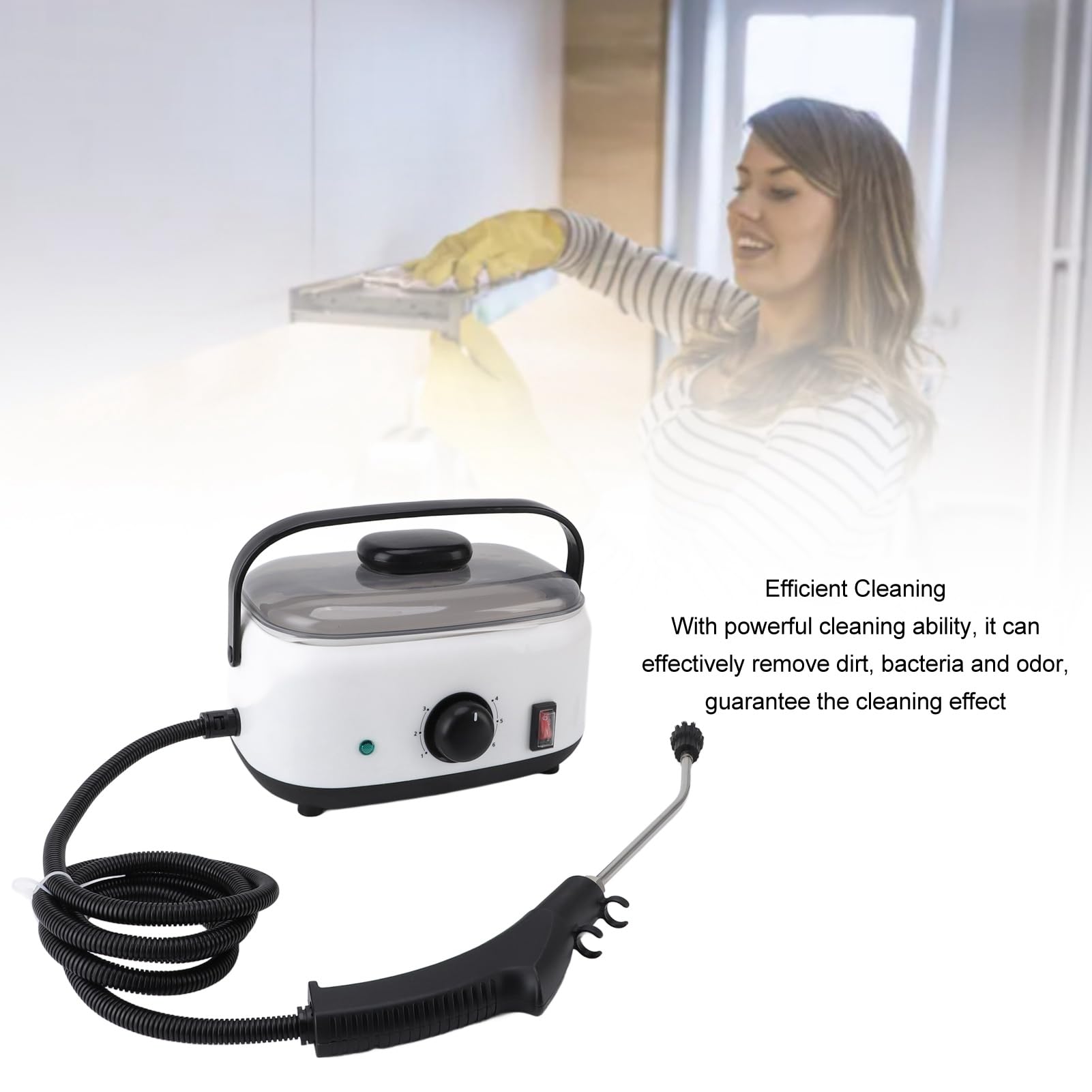 Haofy Steam Cleaner, Powerful High Pressure Steam Machine for Home Use (White)