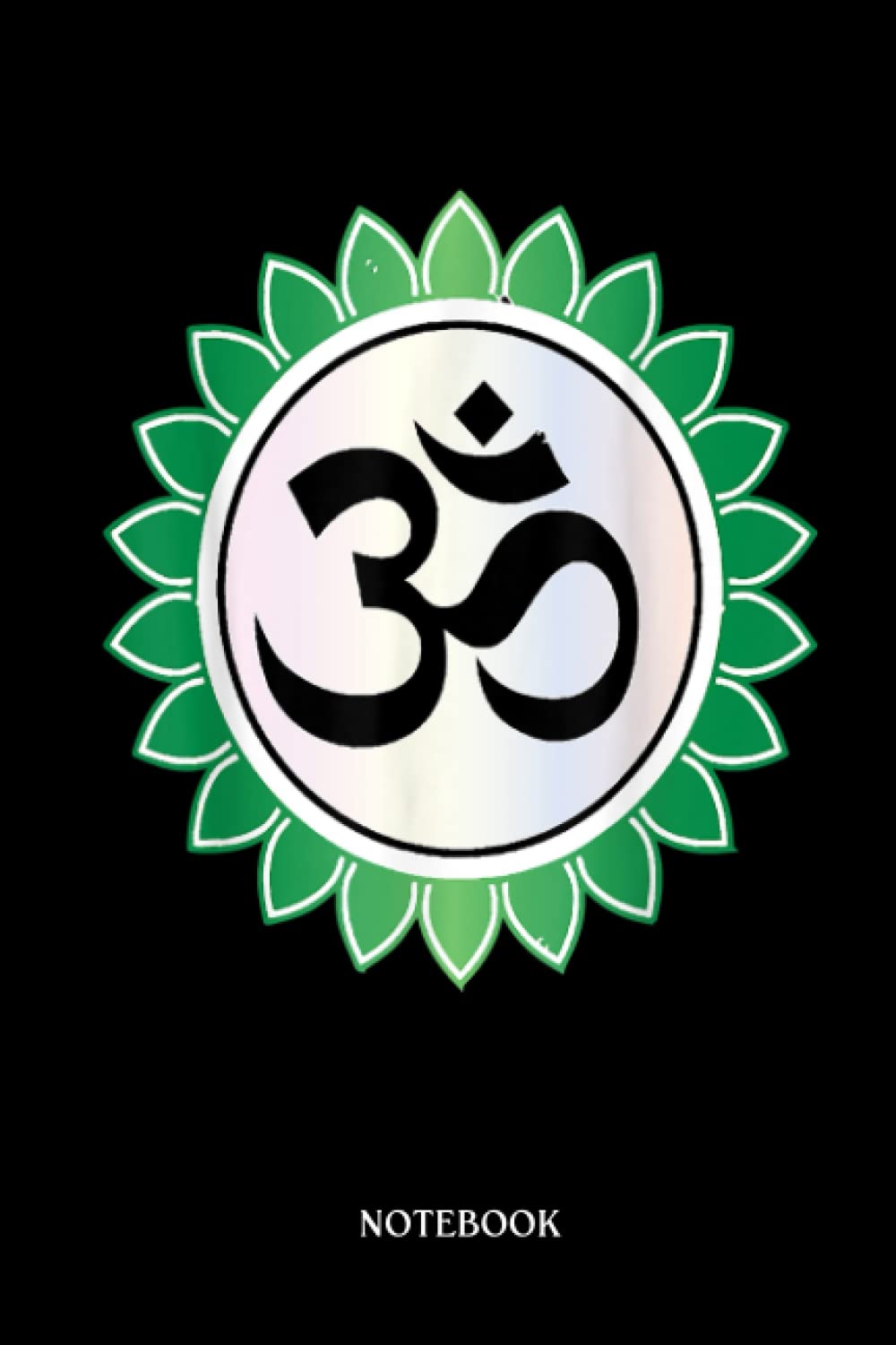 Mandala Notebook: Sanskrit Green Om Meditation Yoga Mantra Mandala | 6" X 9" 120 Pages Wide Ruled Lined Notebook With Bohemian Mandala.