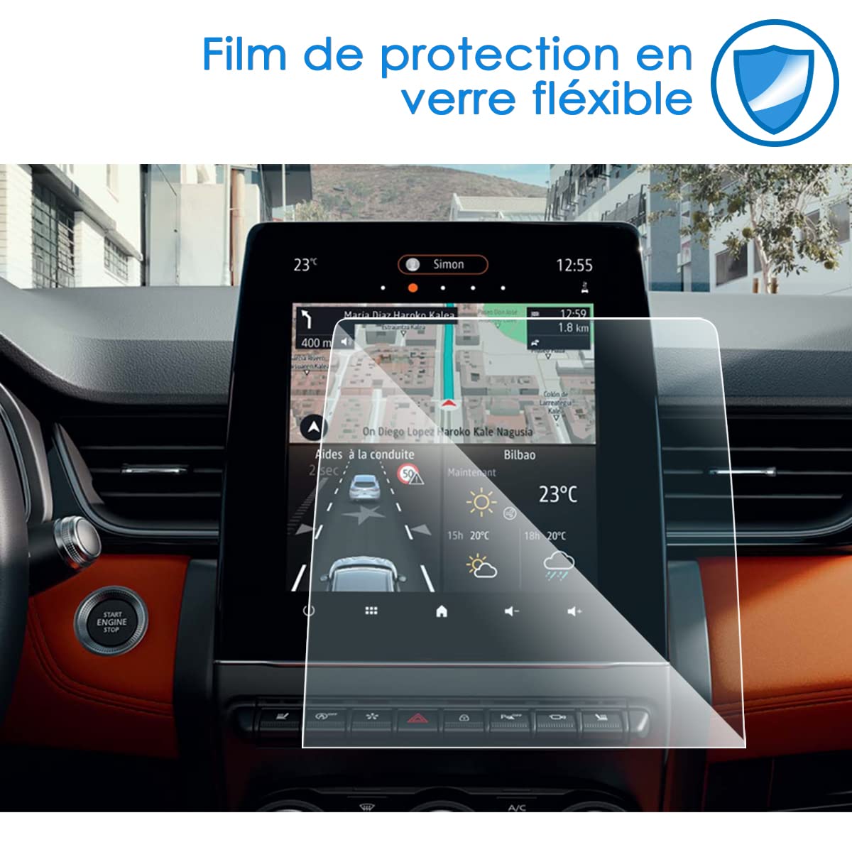 Protecteur D'Écran De Navigation LCD En Verre Pour Voiture Renault Koleos Megane 4, Film Autocollant, Accessoires, 2017, 2018, 2019, 2020