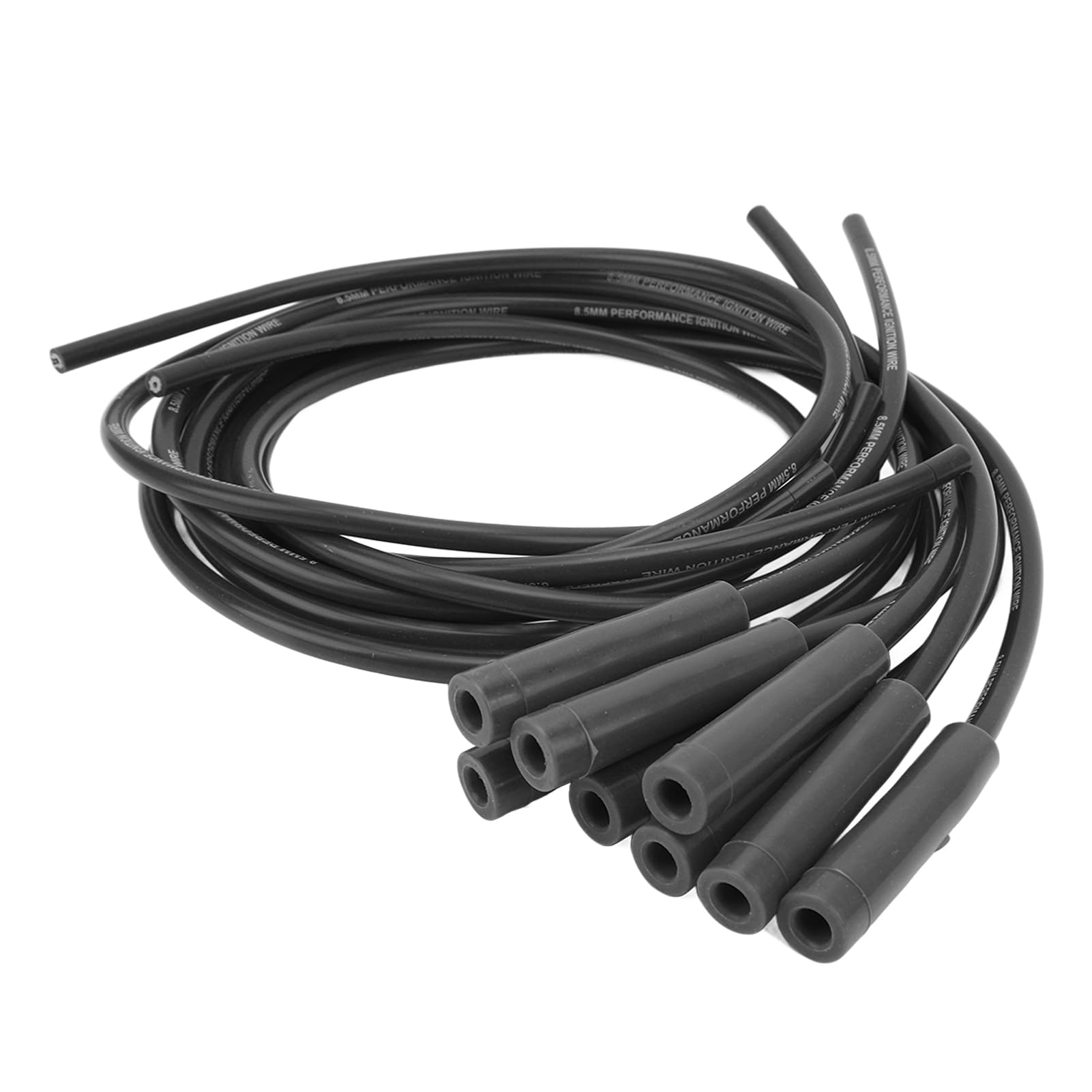 Tbest Set di cavi di accensione 8, 5 mm 180 ° con tappo antipolvere, adatto per modelli a 8 cilindri